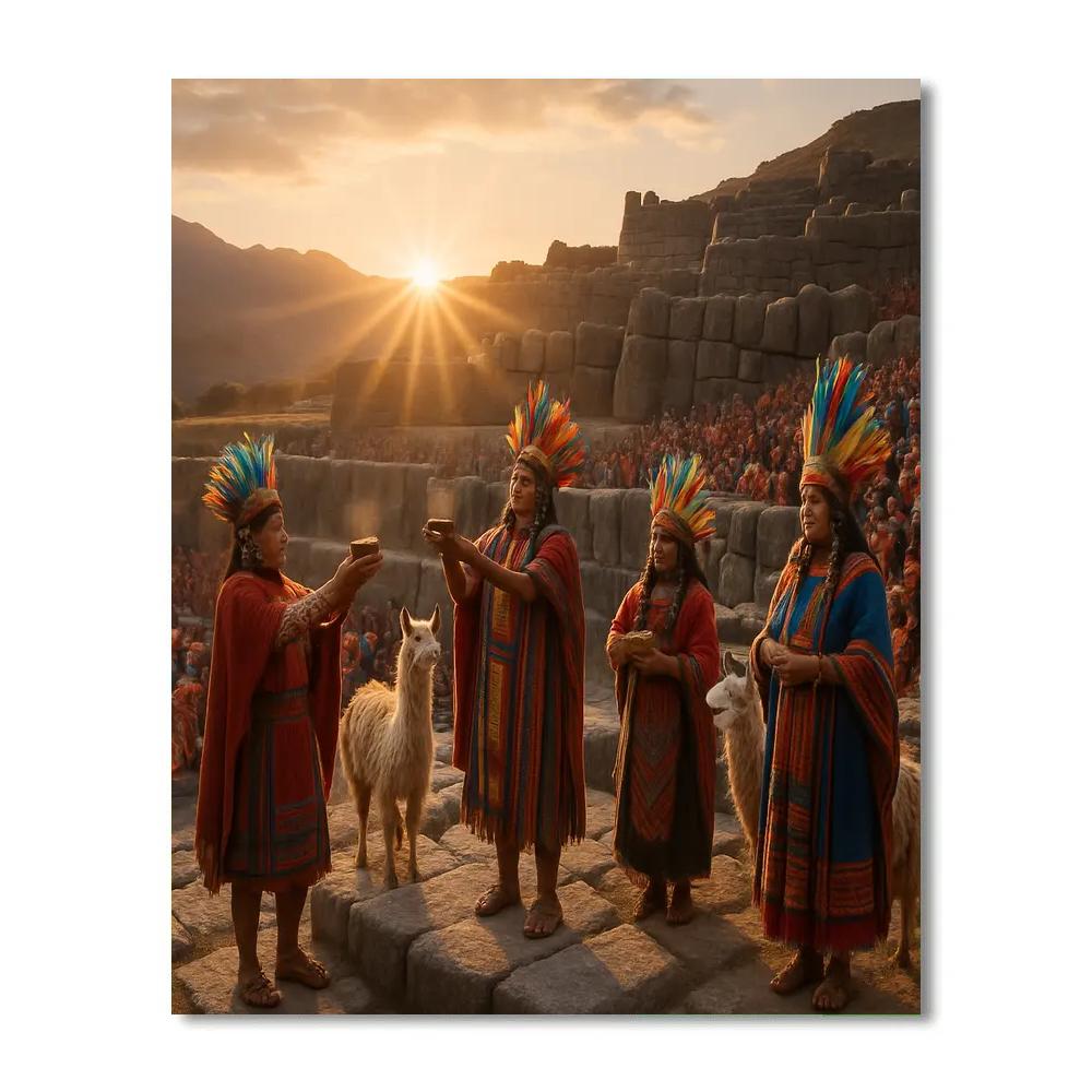 Inti Raymi Sun Festival Sacsayhuaman paint by number