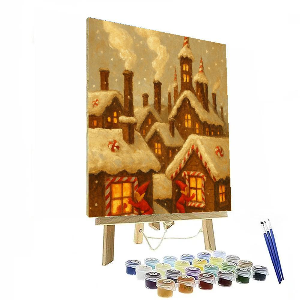 Chocolate Factory Holiday Night Paint by numbers kits
