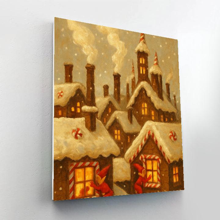 Chocolate Factory Holiday Night Paint by numbers kits