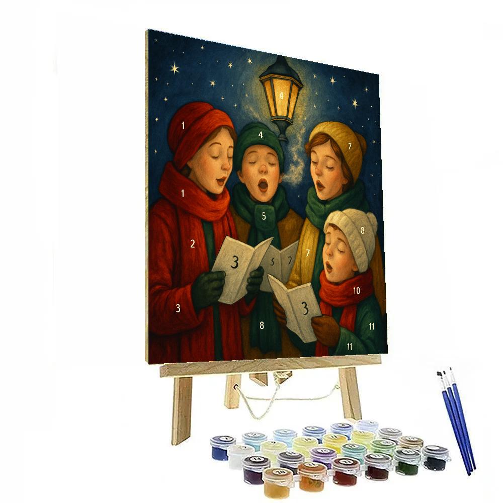 Midnight Carol Circle Paint by numbers kits