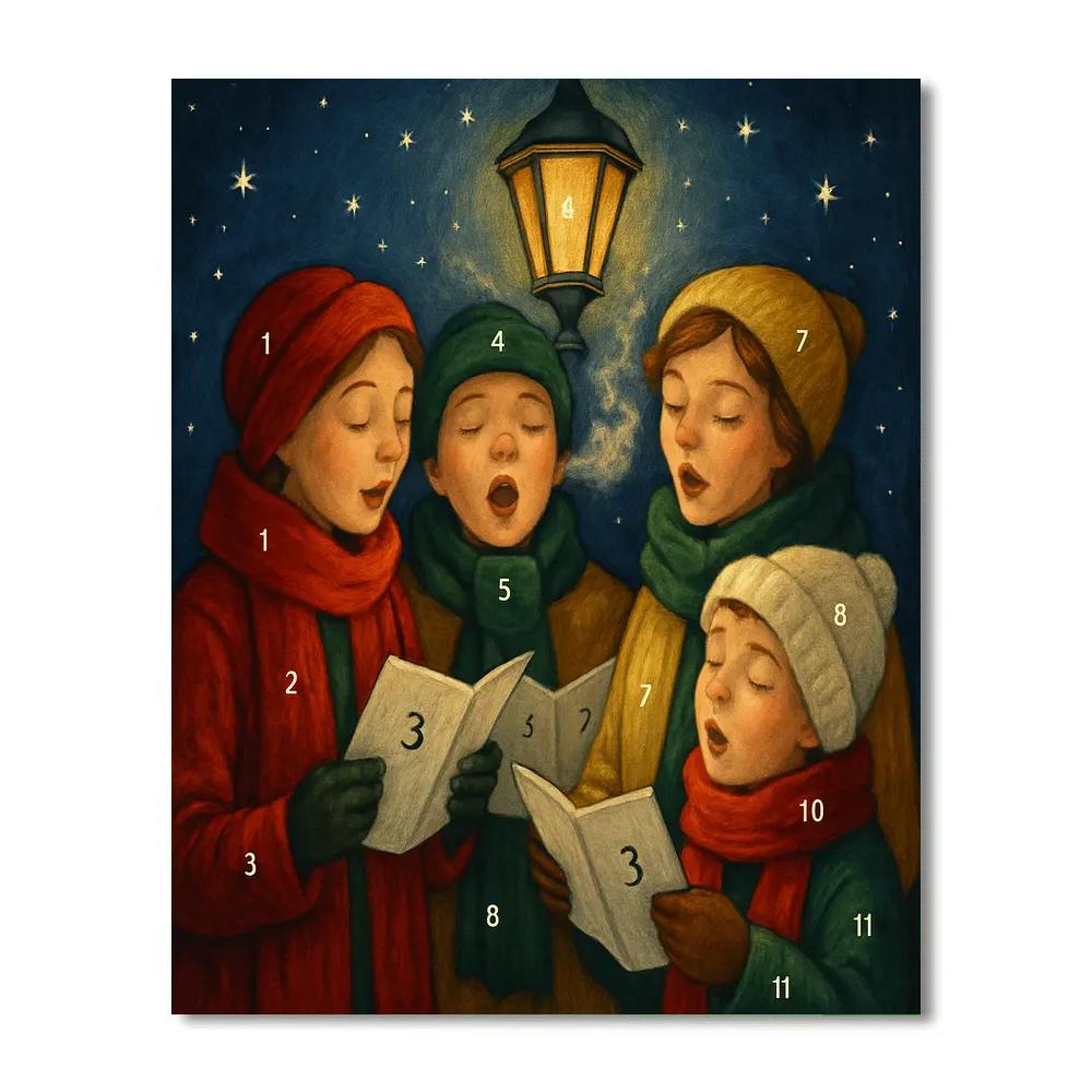 Midnight Carol Circle Paint by numbers kits
