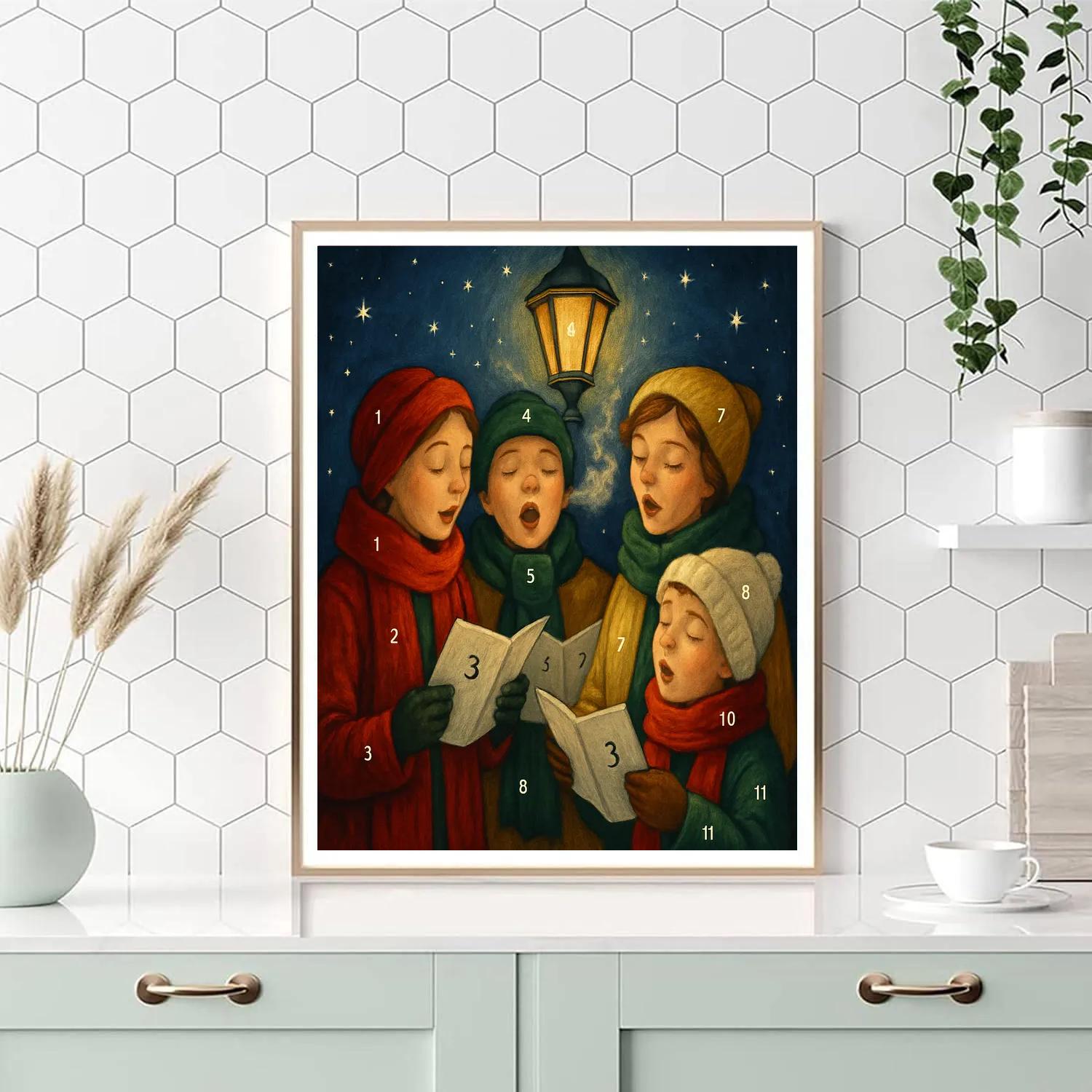 Midnight Carol Circle Paint by numbers kits