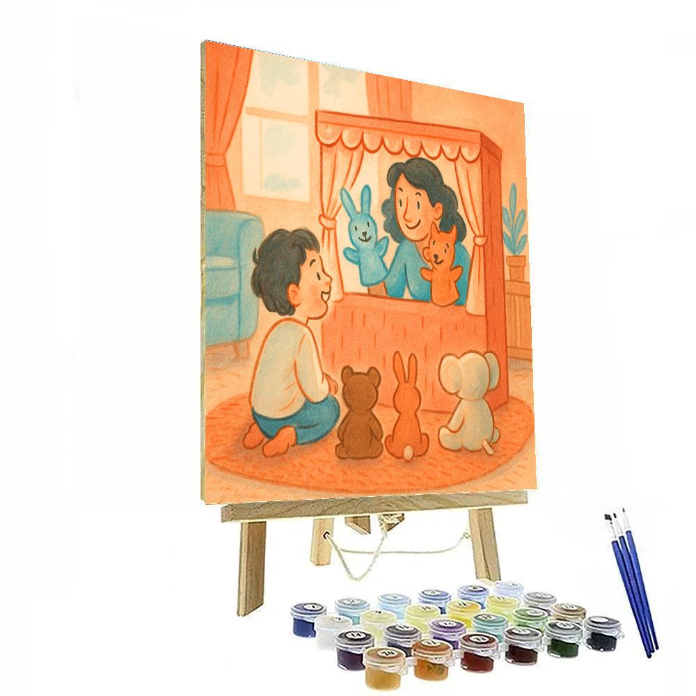 Puppet Show On A Rainy Afternoon painting number kit