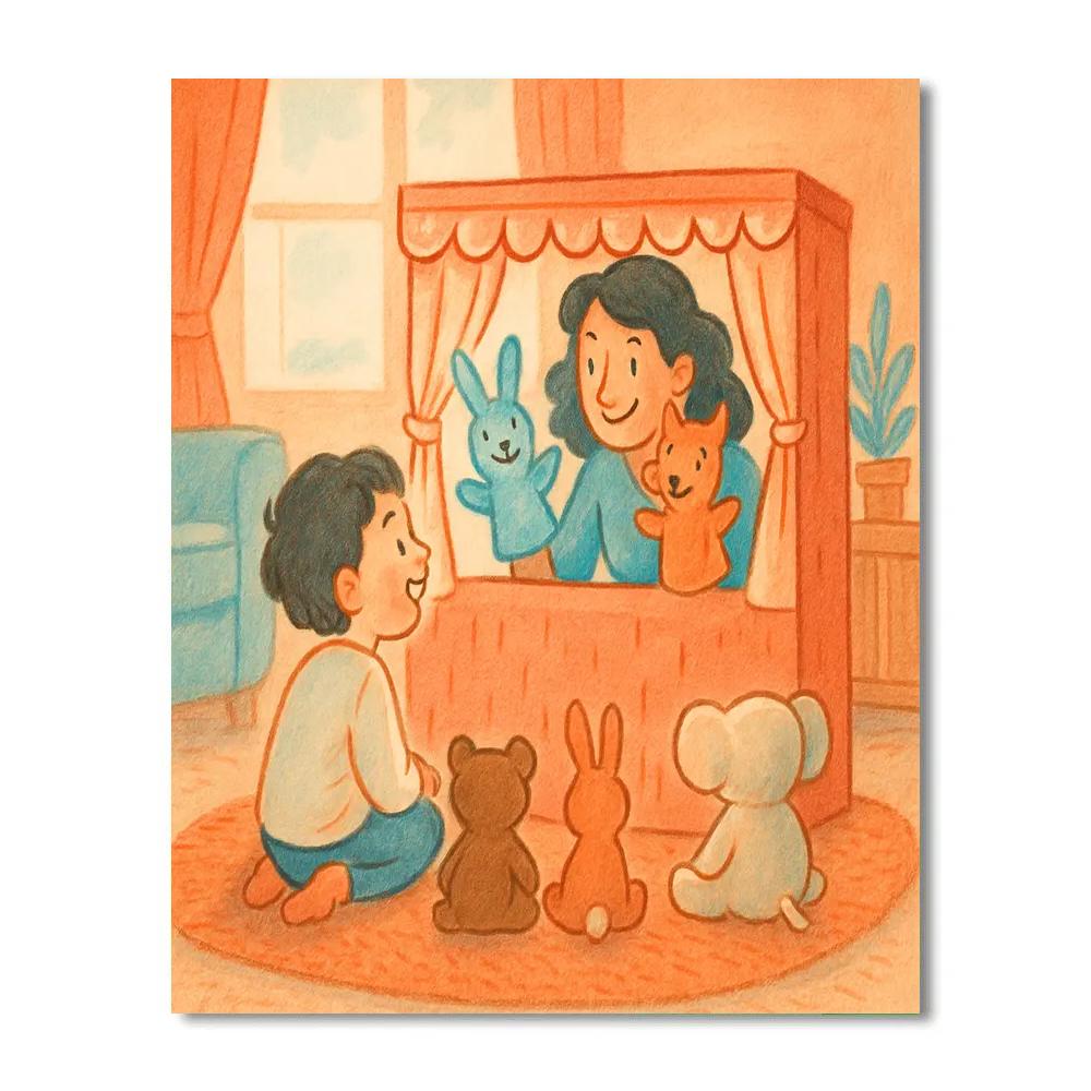 Puppet Show On A Rainy Afternoon painting number kit
