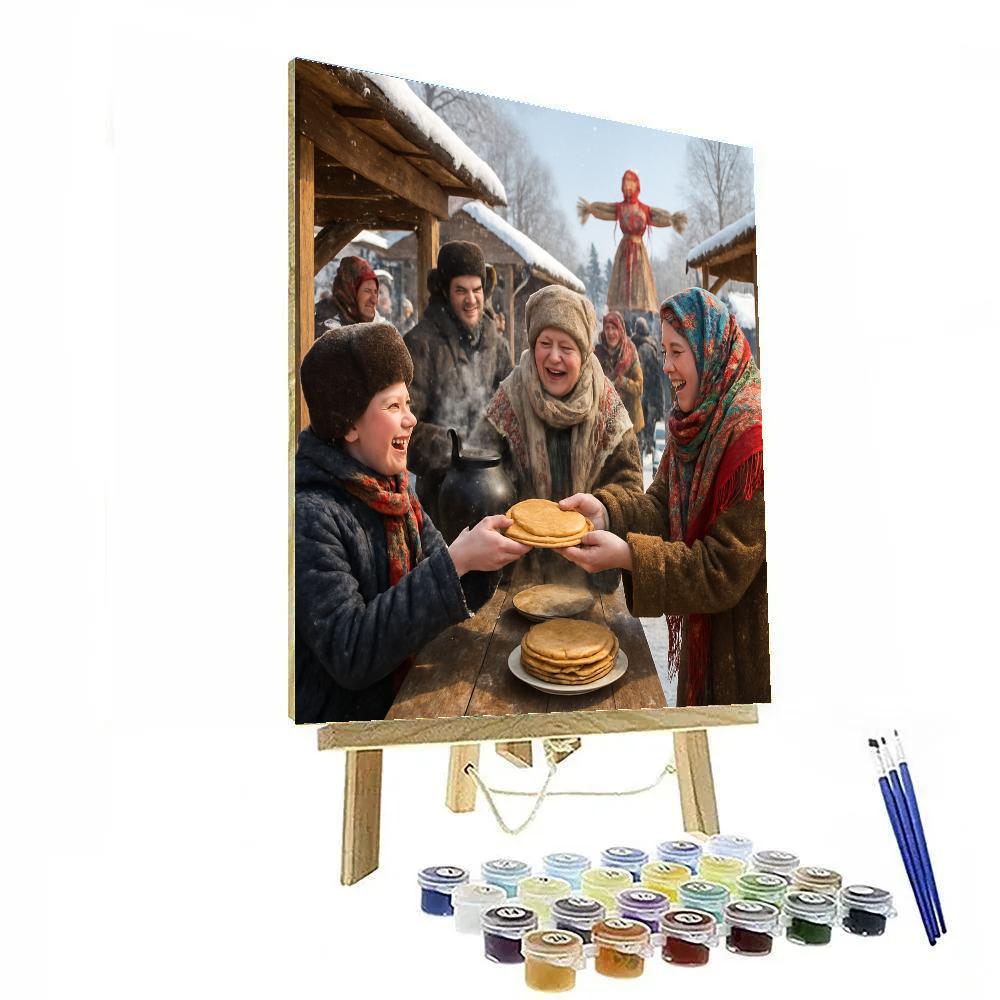 Maslenitsa Pancake Carnival In Moscow paint by numbers