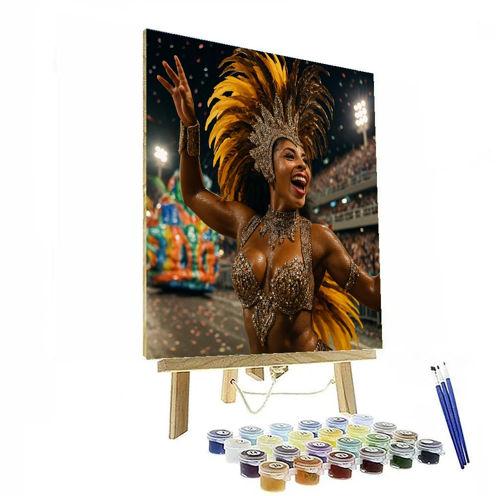 Rio Night Carnival Samba Dancer Paint by numbers art