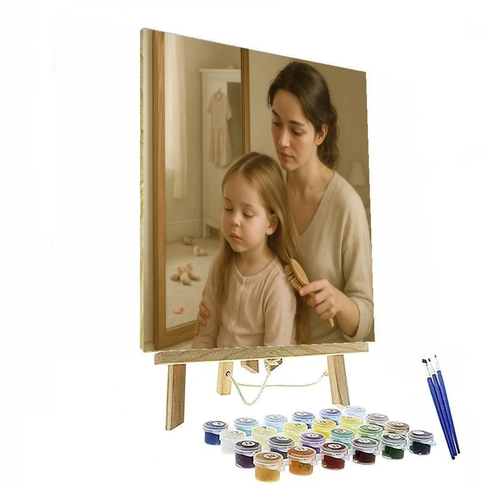 Morning Dance Of Hair Brushing Paint by numbers art