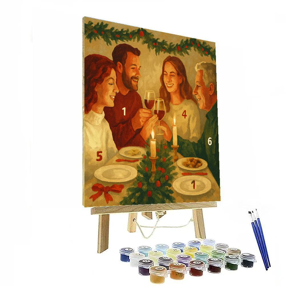 Midwinter Feast Circle Paint by numbers art