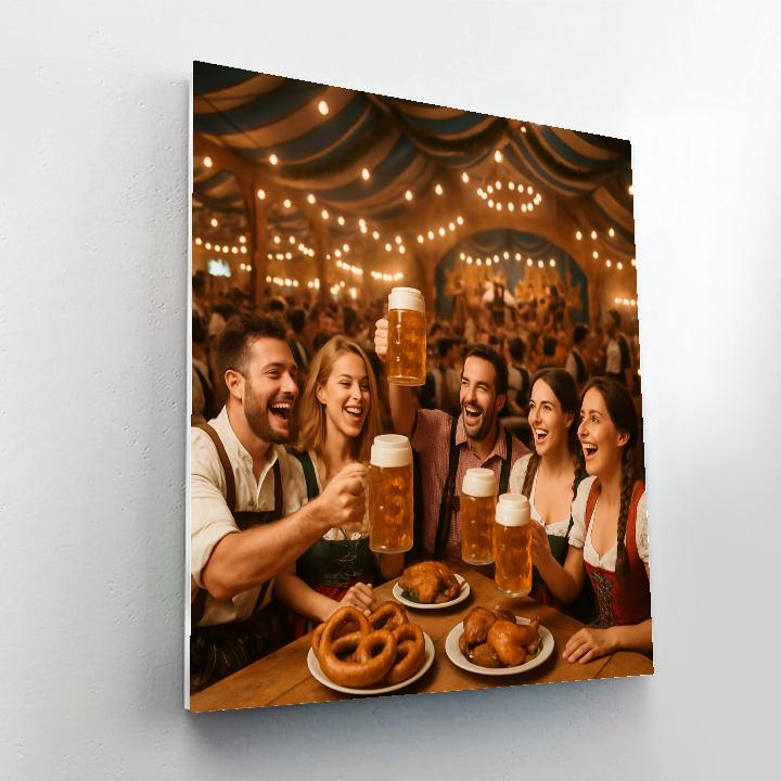 Oktoberfest Bavarian Beer Tent Gathering Painting by numbers kit