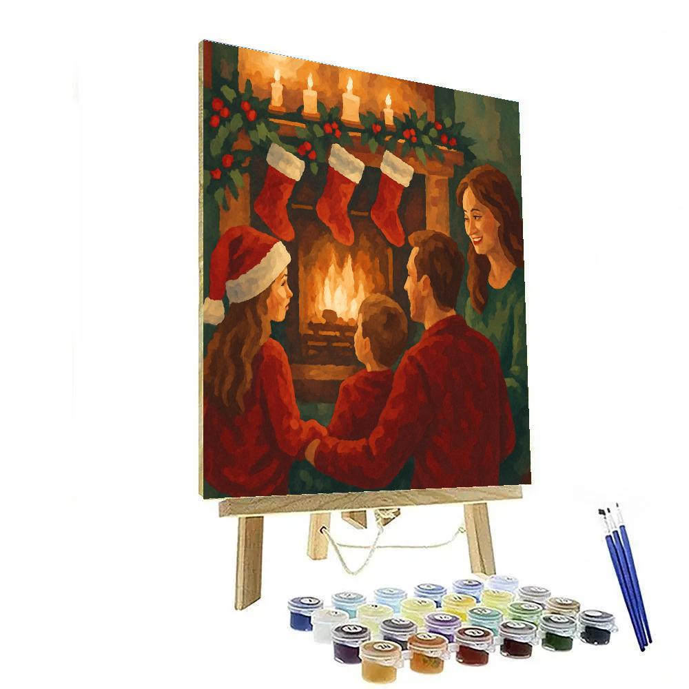 Hearthside Holly Hearth Painting by numbers kit