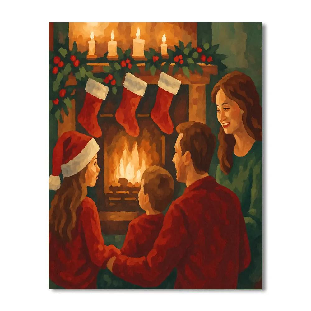 Hearthside Holly Hearth Painting by numbers kit