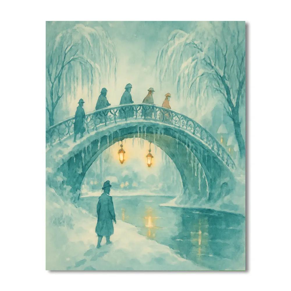 Icicle Bridge Crossing paint by numbers