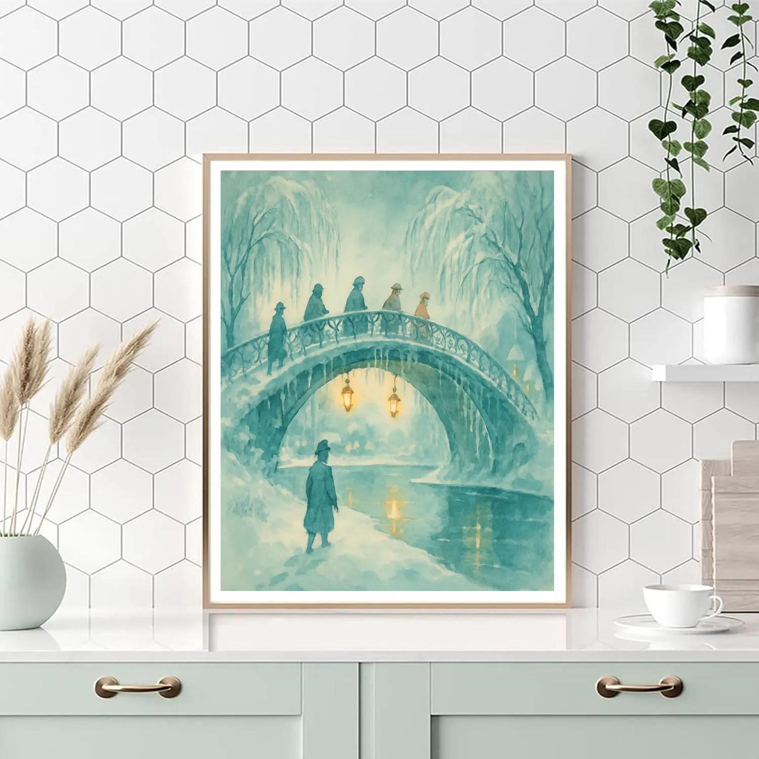 Icicle Bridge Crossing paint by numbers