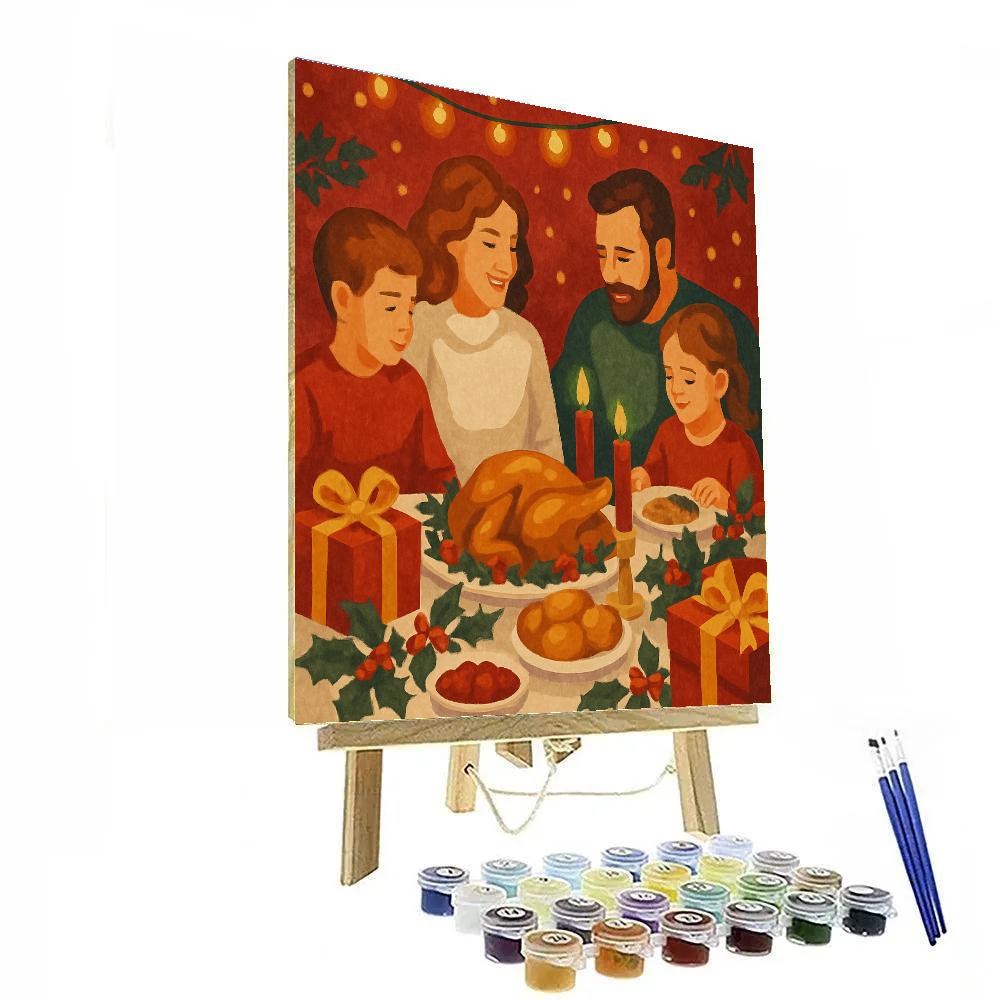 Ribboned Joy Feast paint by number