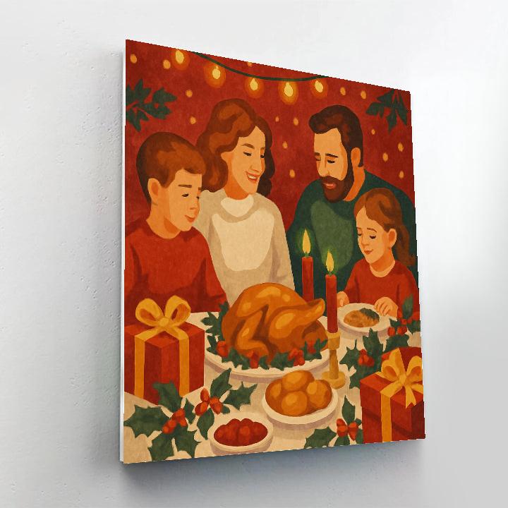 Ribboned Joy Feast paint by number