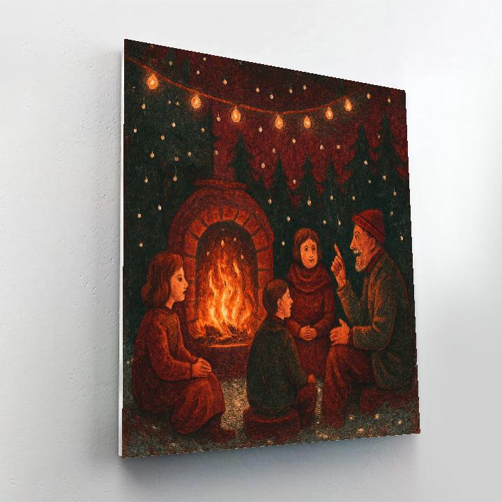 Fireside Storytelling Circle Number painting