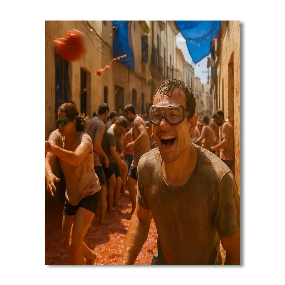 La Tomatina Bunol Heritage DIY paint by numbers