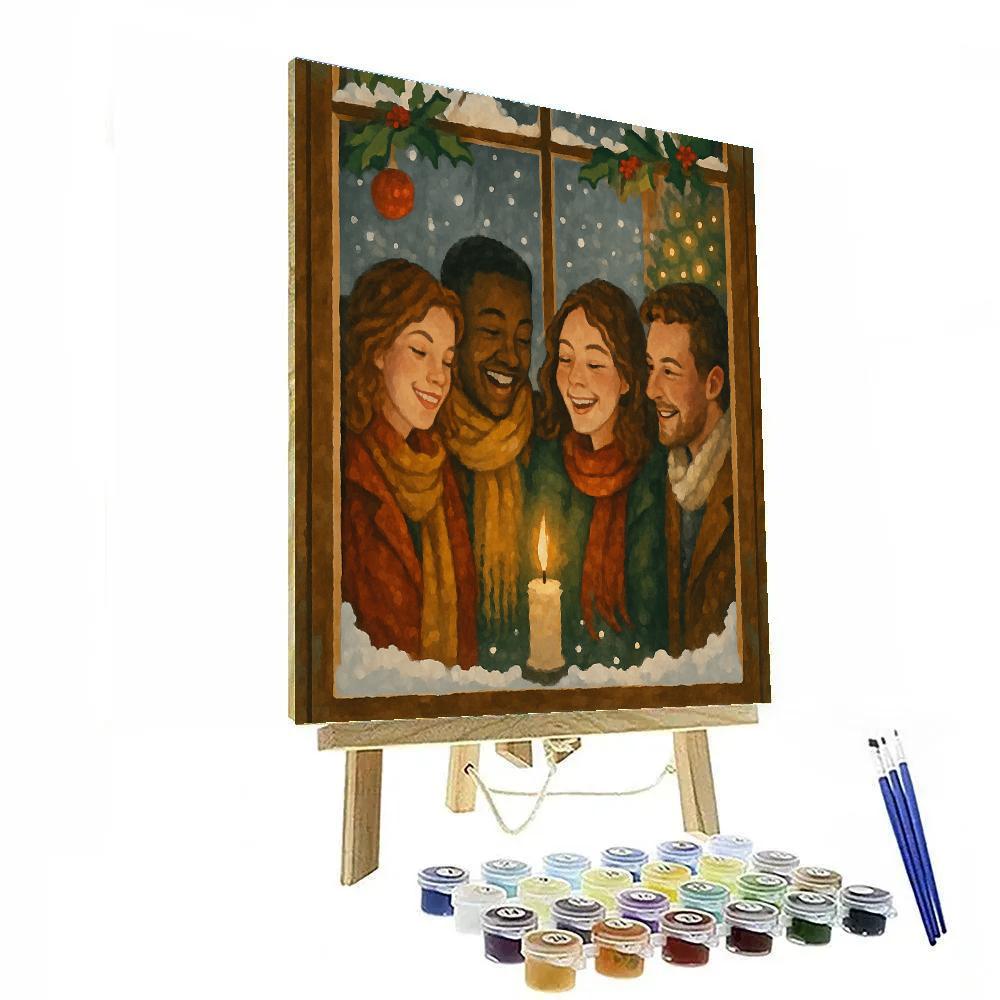 Snowy Window Whispers Numbered painting kits