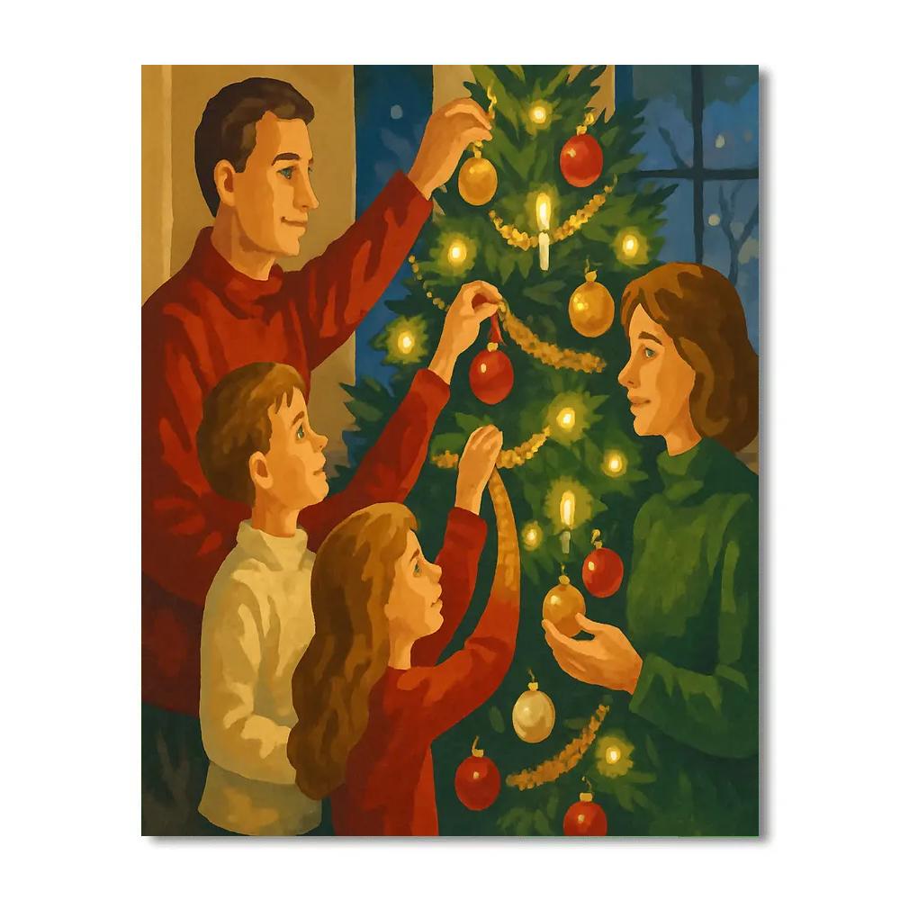 Ornamented Tree Trimming paint by color