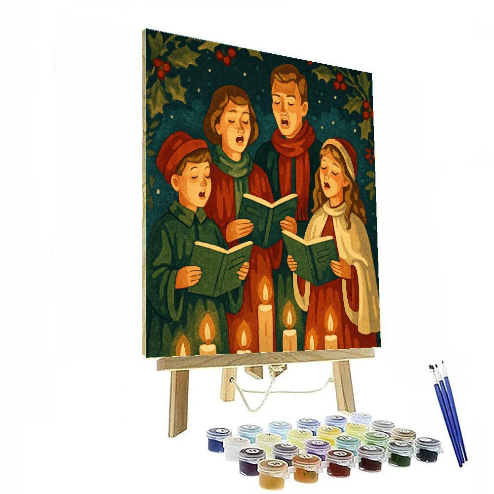 Candlelit Carol Glow Numbered painting kits