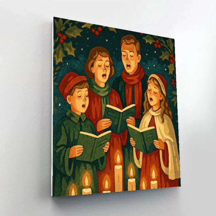 Candlelit Carol Glow Numbered painting kits