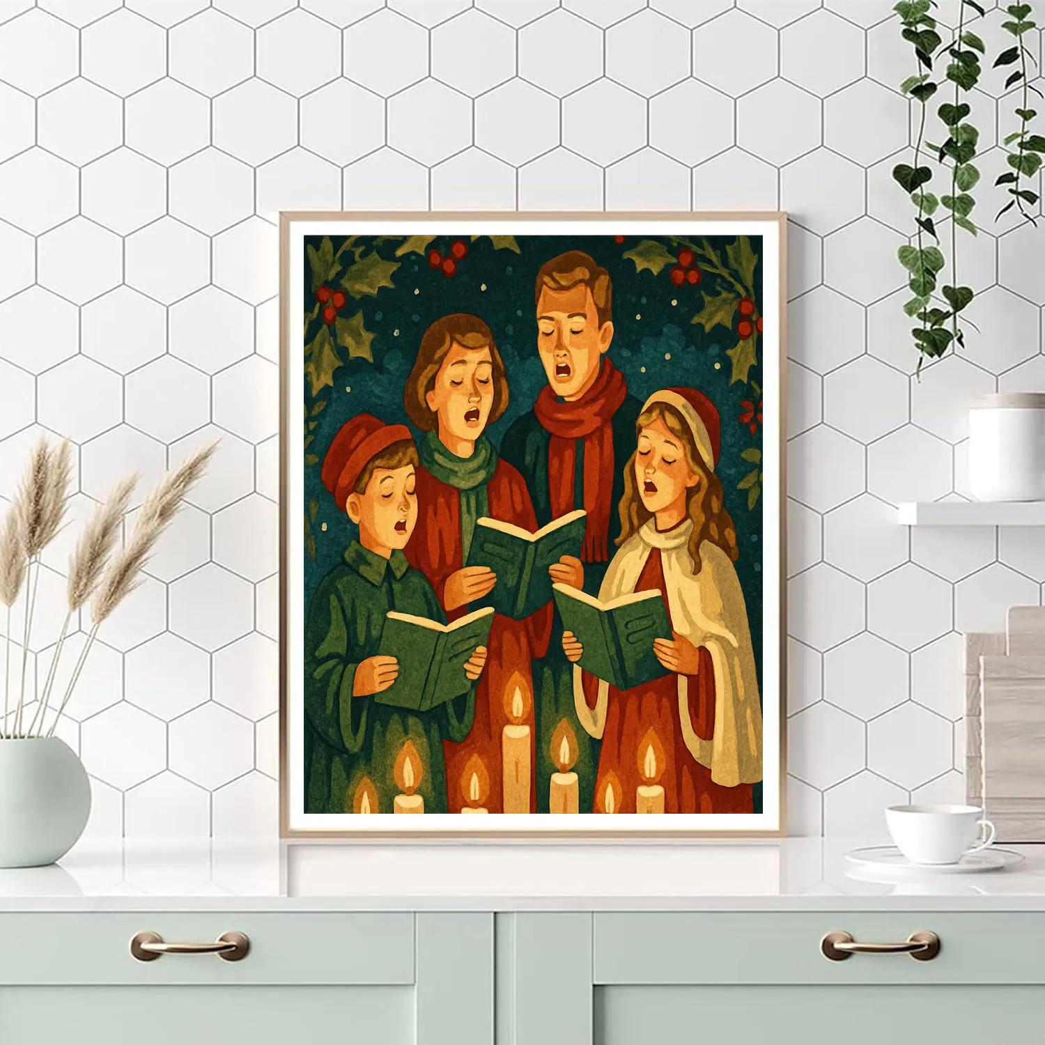 Candlelit Carol Glow Numbered painting kits