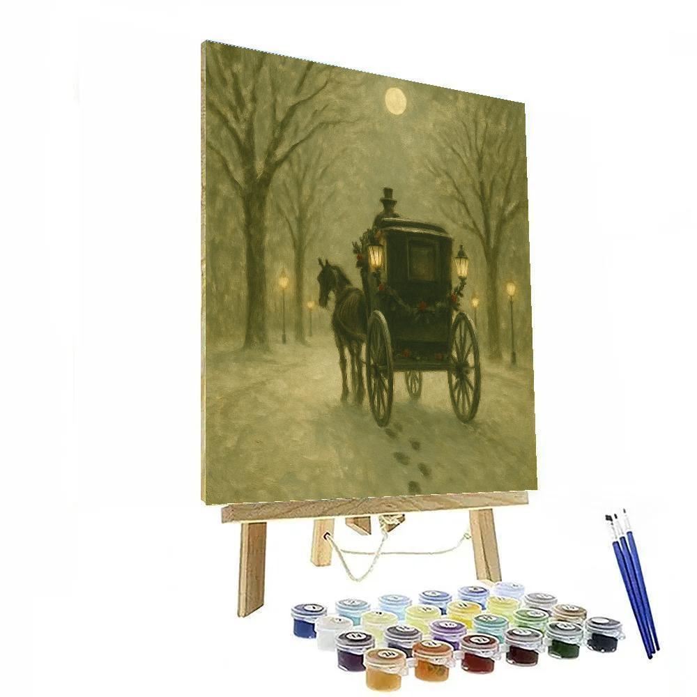 Carriage Of Holly And Stars Painting by numbers kit