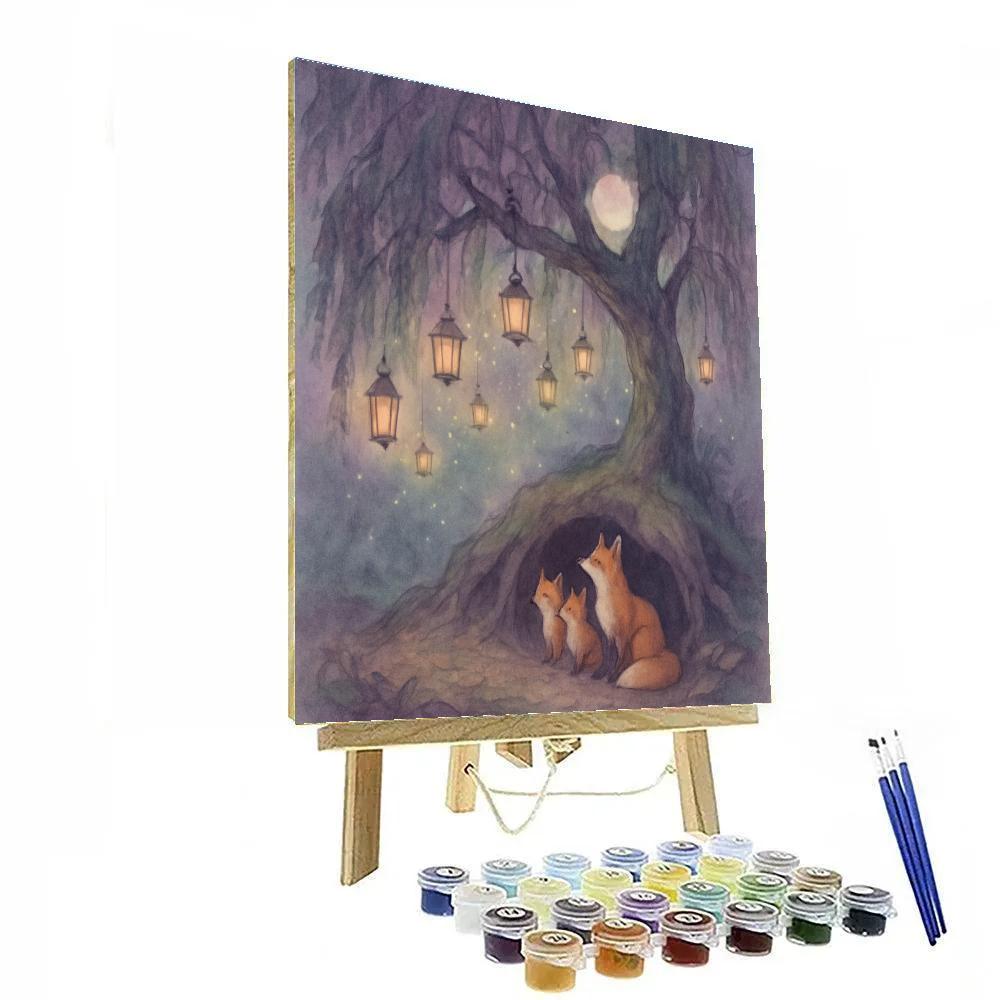 Willow Lantern Hollow Number painting