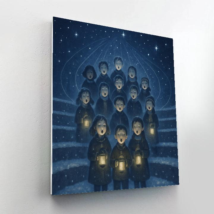Holiday Lantern Choir paint by numbers
