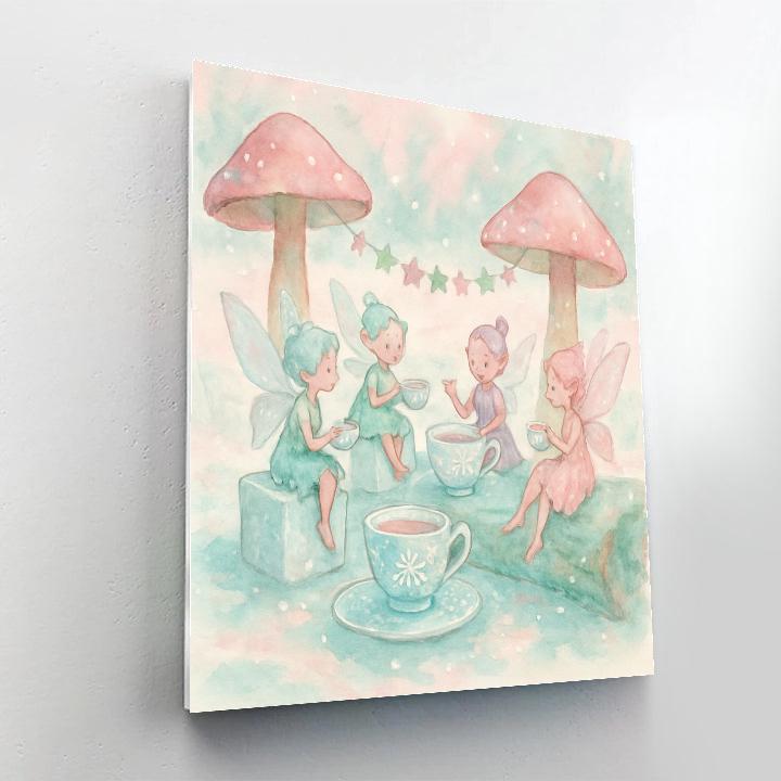 Frost Fairy Tea Party painting number kit