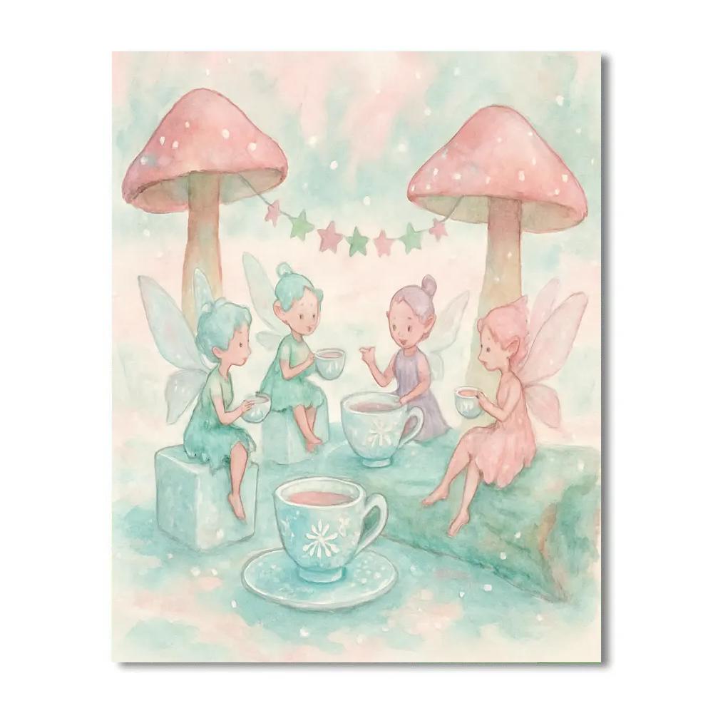 Frost Fairy Tea Party painting number kit