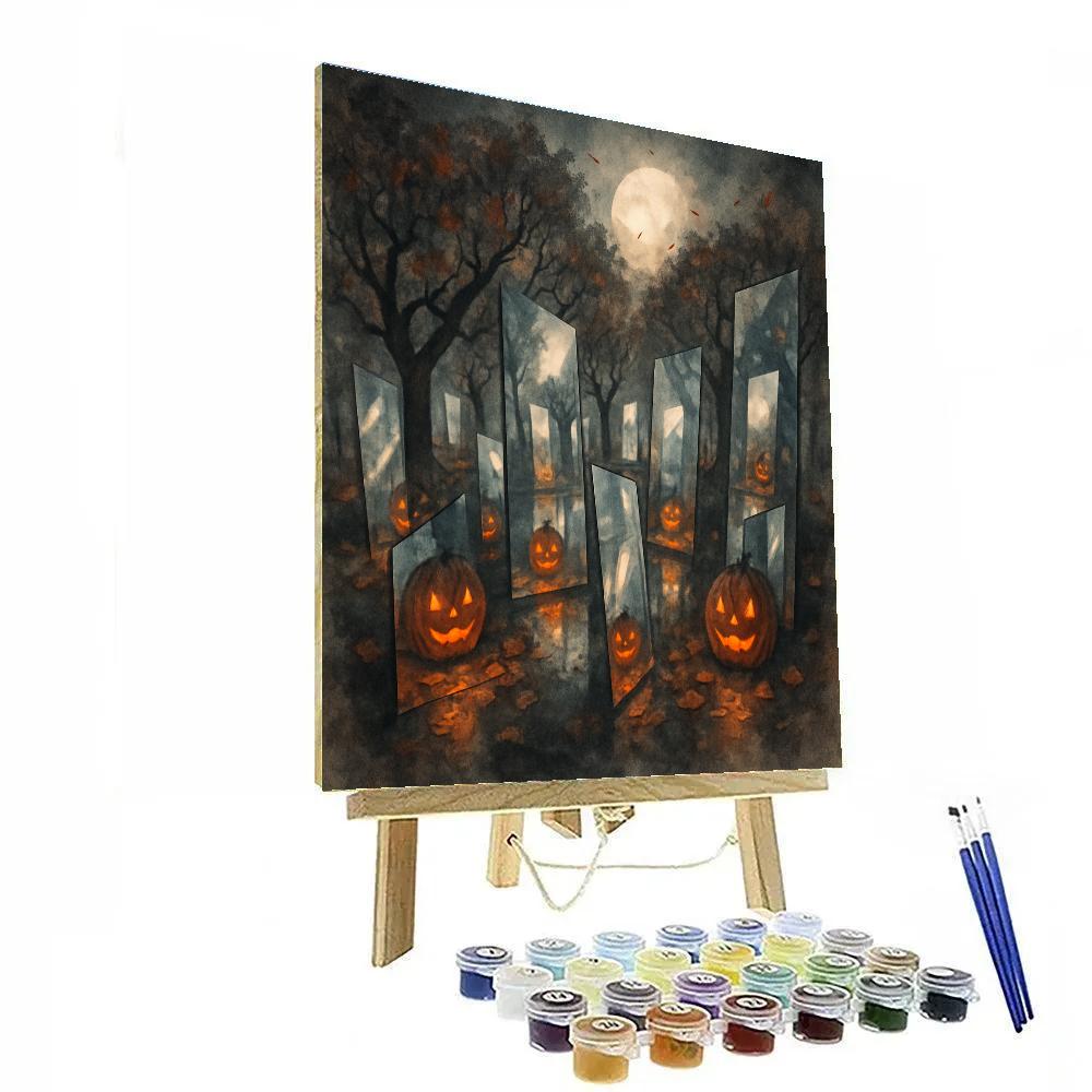 Midnight Orchard Of Mirrors paint by color