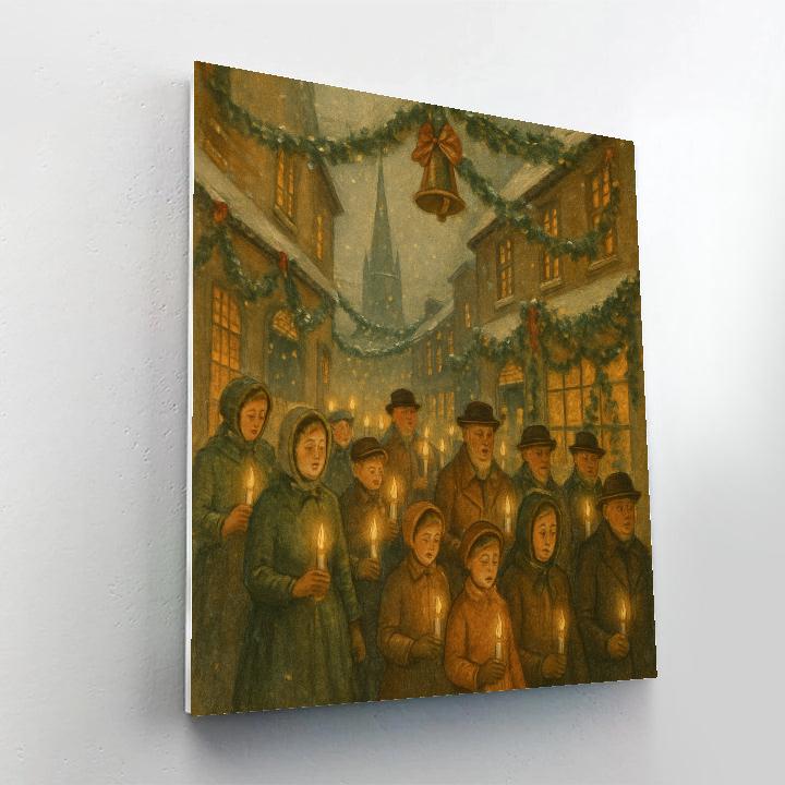 Old Town Candlelight Parade paint by numbers