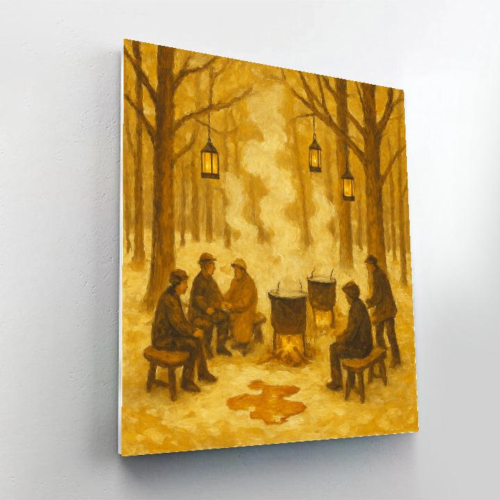 Maple Sugar Winter Gathering paint by numbers