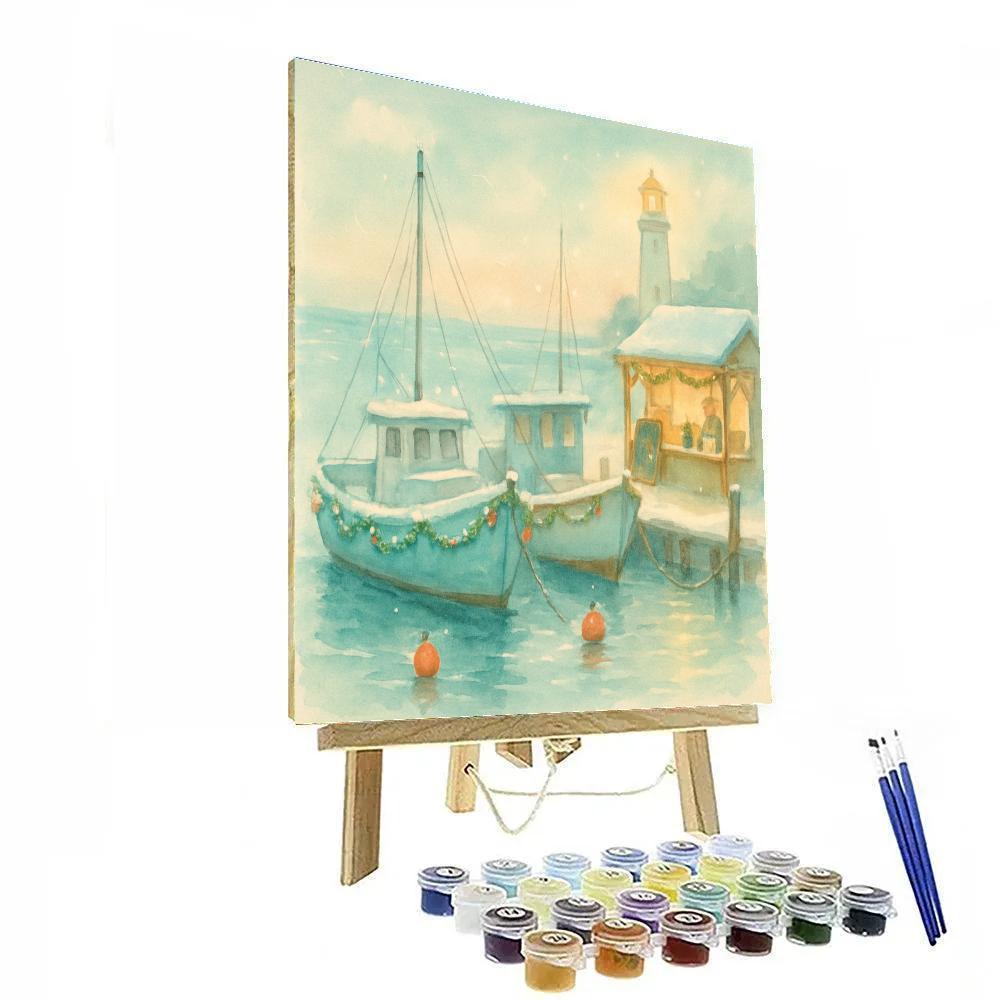 Quiet Postcard Harbor Numbered painting kits