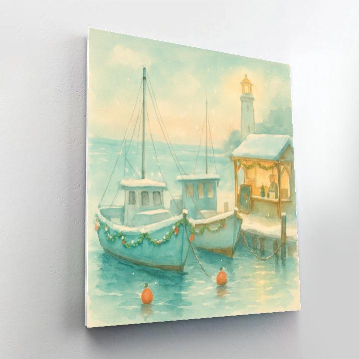 Quiet Postcard Harbor Numbered painting kits