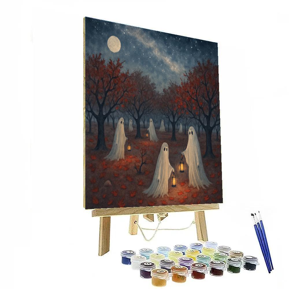 Ghost Orchard At Starlit Hollow paint by color