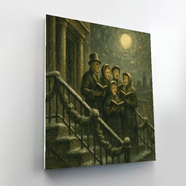 Moonbeam Caroling Steps painting number kit
