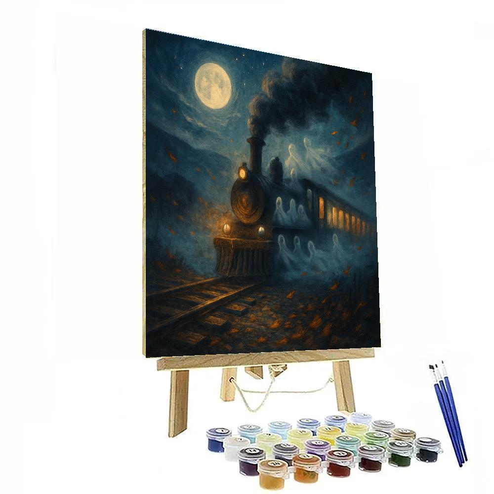 The Phantom Train Crossing DIY paint by numbers