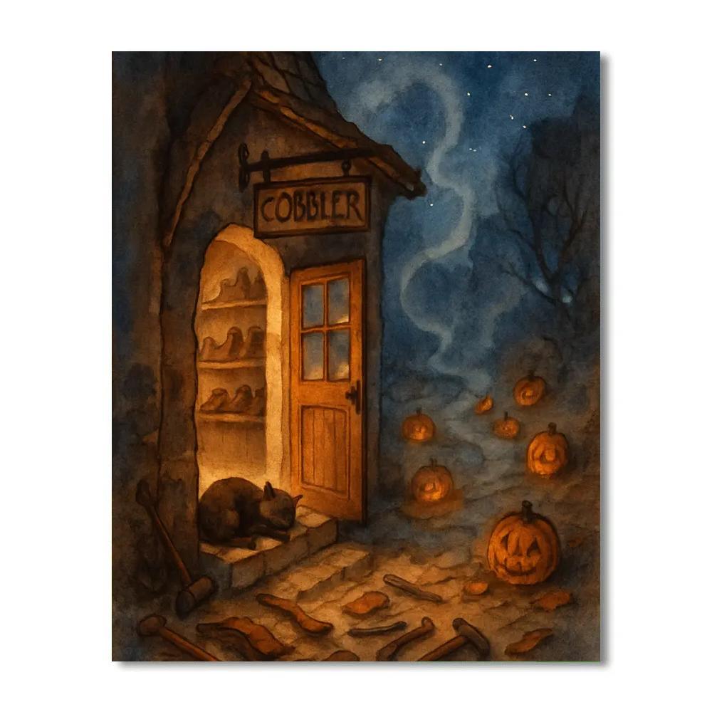 Moonlit Cobblers Lane paint by numbers