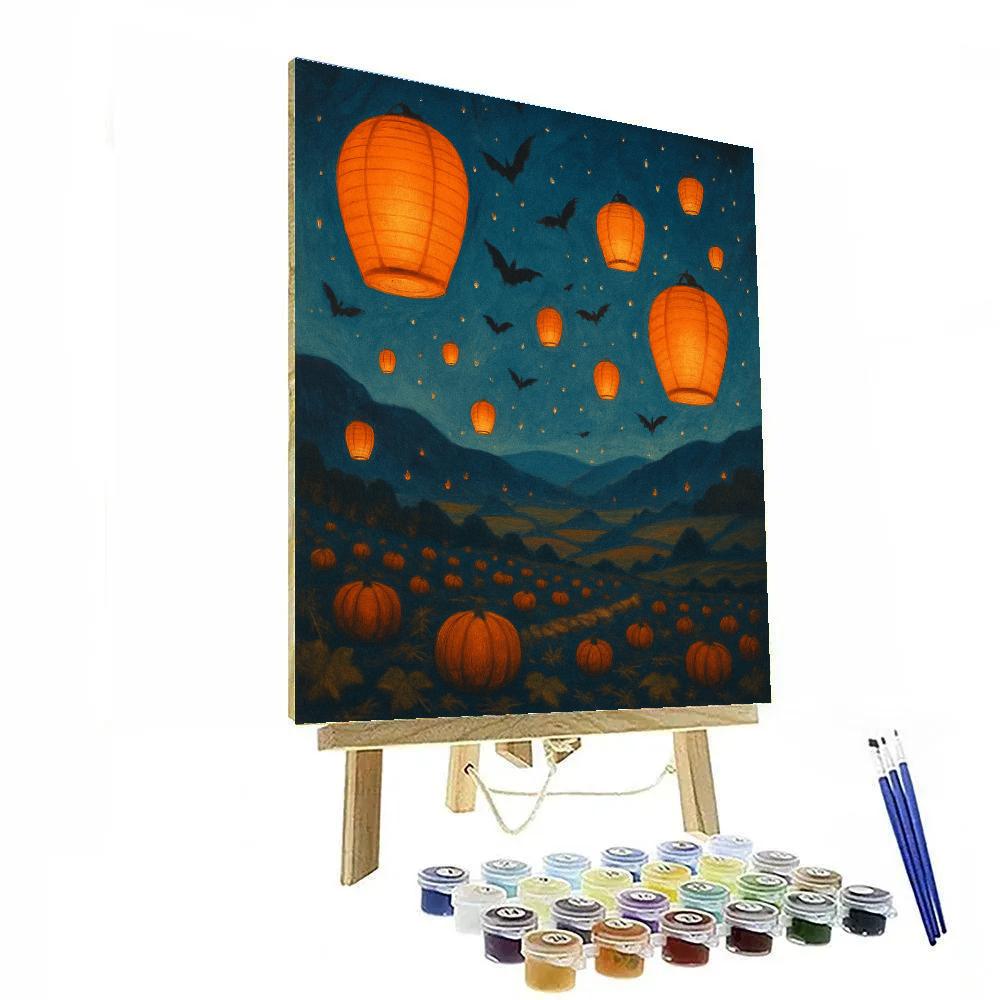 Night Of The Paper Lantern Fleet paint by number