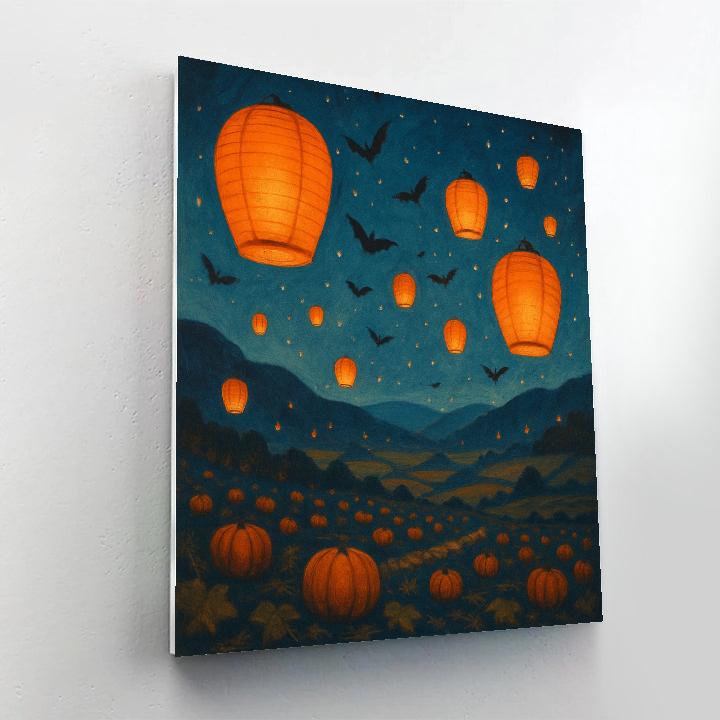 Night Of The Paper Lantern Fleet paint by number