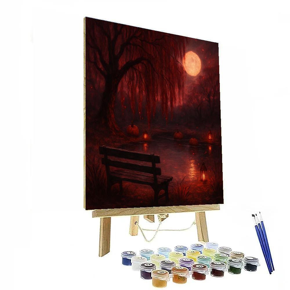 The Willowbench By Lantern Pond Numbered painting kits
