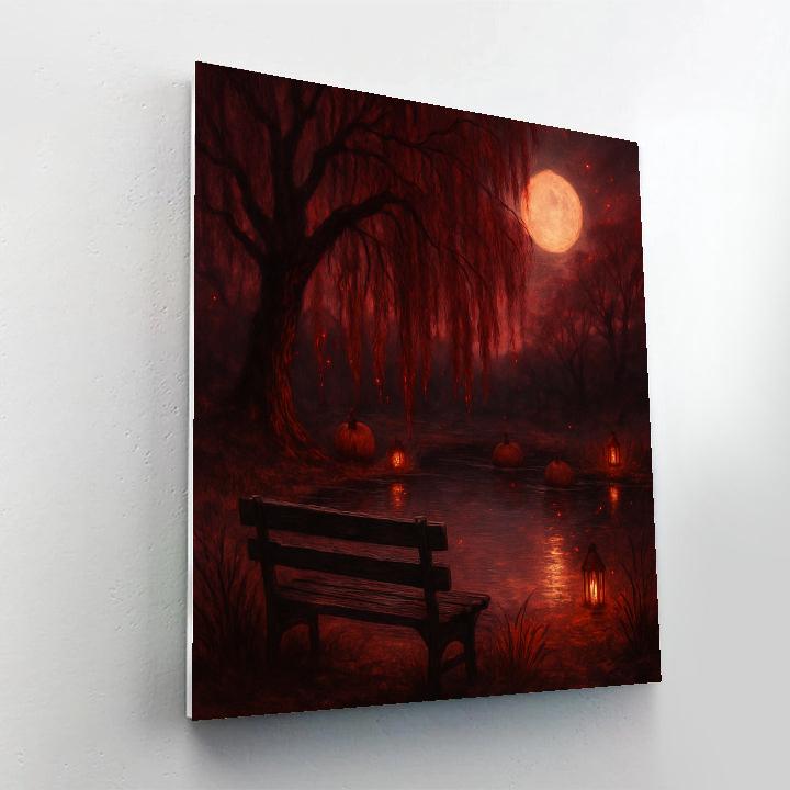 The Willowbench By Lantern Pond Numbered painting kits
