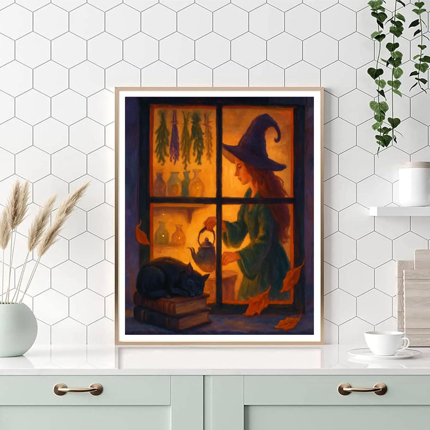 Cozy Witchs Kitchen Window paint by color