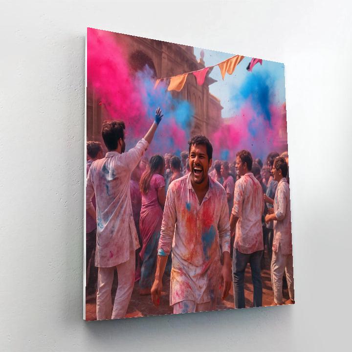Holi Colors In Mathura Celebration paint by numbers