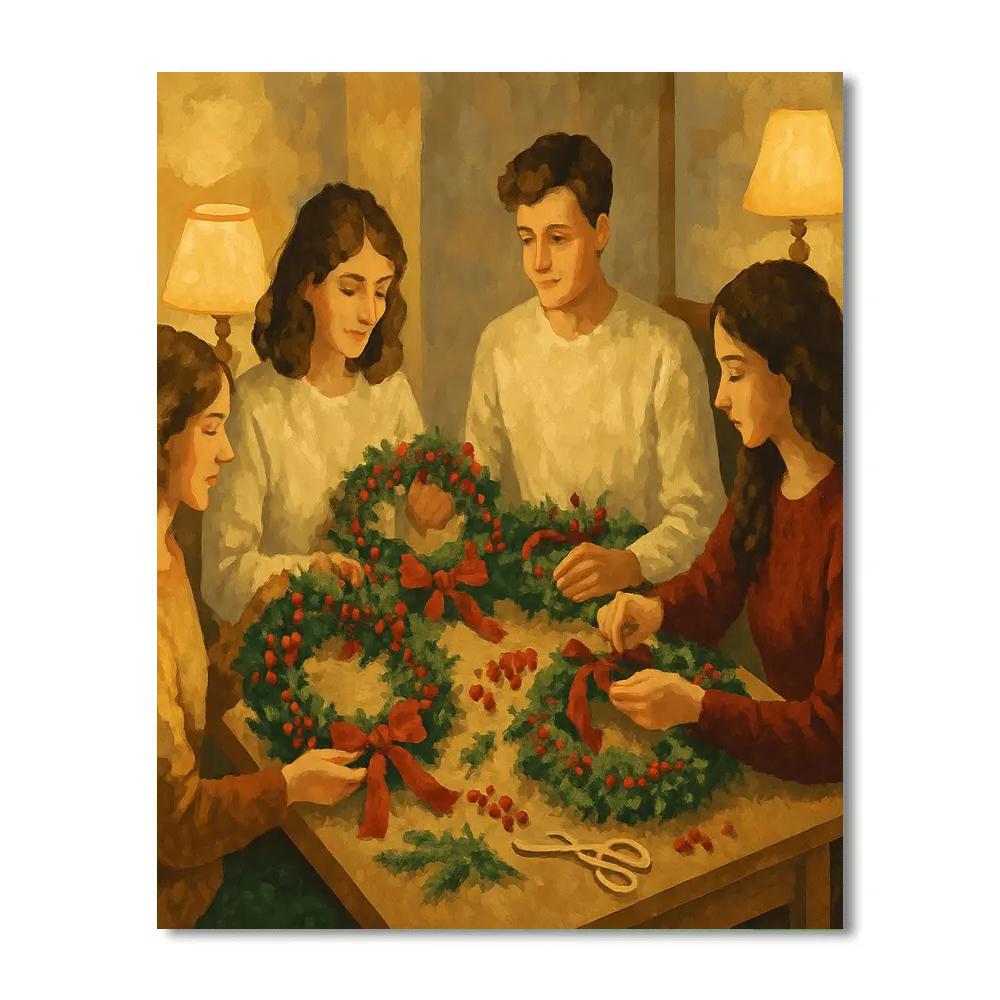 Wreath Makers Workshop paint by numbers