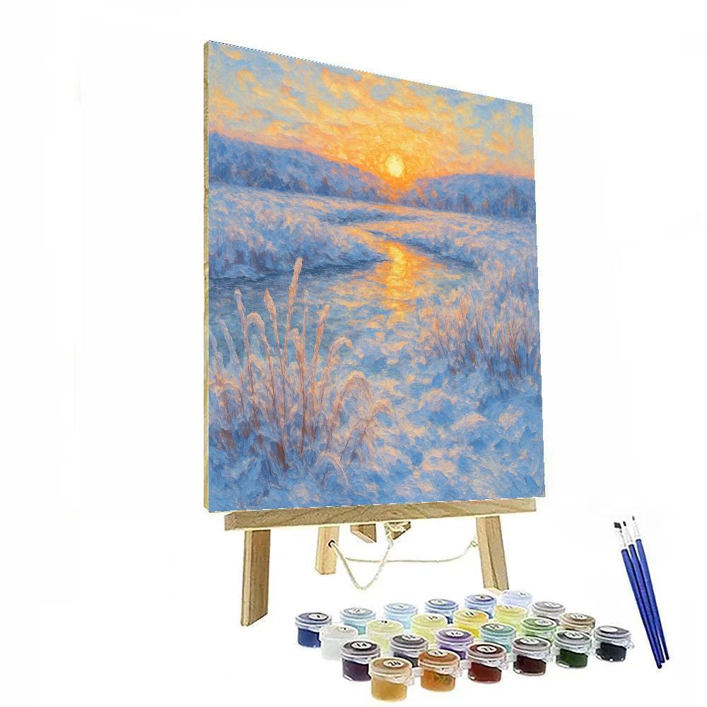 Sunrise Over Icy Meadow DIY paint by numbers