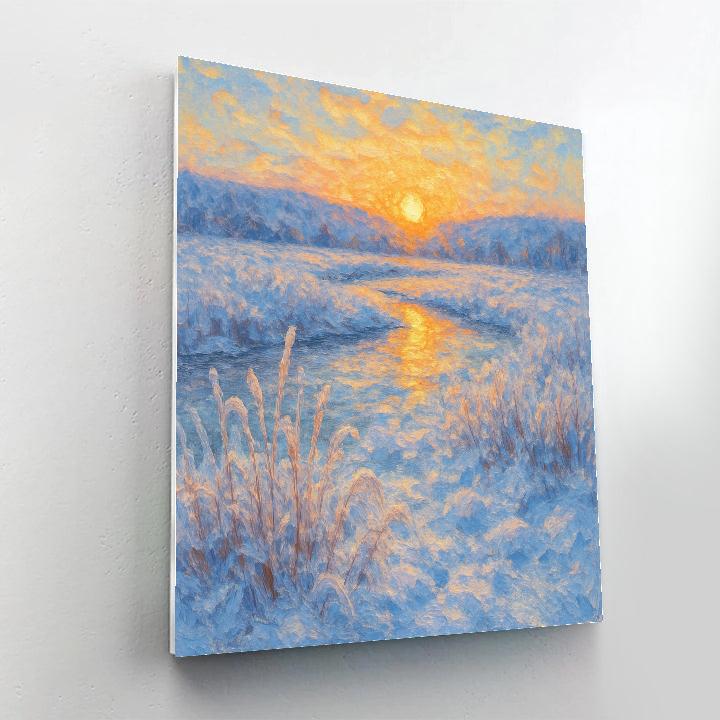 Sunrise Over Icy Meadow DIY paint by numbers
