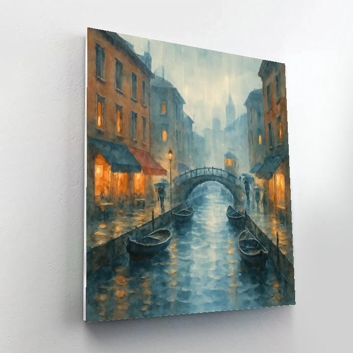 Rainwashed Canal At Dusk Paint by numbers kits